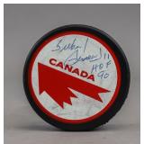 Vintage Puck Signed Gilbert Perreault HOF 90