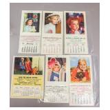 1960s-70s Vintage Canadian Calendars 5pc