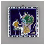 Greek Handmade Decorative Porcelain Tile