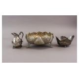 Antique Silver-plated Serving Vessels 3pc