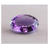 29.58ct Oval Natural Violet Amethyst w/ ITLGJ