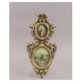 Italian Ornate Gilt Double-Frame Wall Hanging