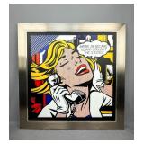 Acrylic Canvas Signed Roy Lichtenstein Mary Boone