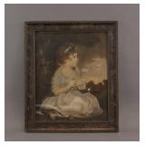 Vintage Lithograph on Paper Attr. Joshua Reynolds