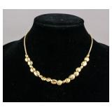 Vintage Gold-plated Beaded Necklace