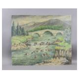 Canadain Oil on Board Signed J.A. Bletz 