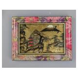 Vintage Mixed media on Board Mount Fuji