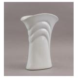 Vintage Portugal White Flared Vase