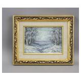 American Oil on Board Signed W. Portland
