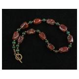 Vintage Red Jasper Beaded Bracelet