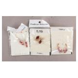 Assorted Rose Gold-plated Earrings 3pc