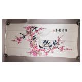 Chinese Embroidery on Silk Cherry Blossom