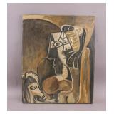 Spanish Oil on Canvas Signed Picasso 