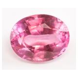 12.40ct Oval Cut Pinkish Natural Padparadscha GGL