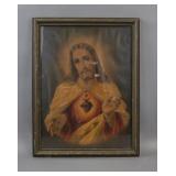 Vintage Lithograph on Paper Jesus Christ