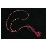 Vintage Multi-toned Stone & Amber Rosary Necklace