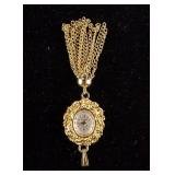 Vintage Vantage Gold-Tone Tassel Pendant Watch