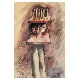 ALEXANDER TISHLER Russian 1898-1980 Watercolor