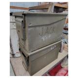 2 ammo cans metal