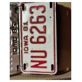 license plates and gloves