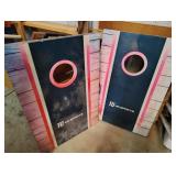 bag toss boards each board has a broken leg