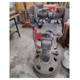 wire wheel and grinder on stand