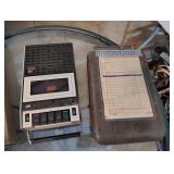 invoice holder and tape recorder