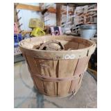 Basket filled with horse shoes