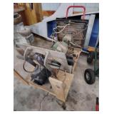 rolling cart with 2 fans and elec motors