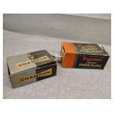 Two boxes vintage spark plugs firestore and