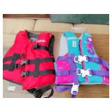 Two child life vests