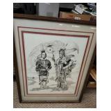 Native American print 31.5 x 25 no ship