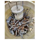 Peg hooks, magnets, bolts