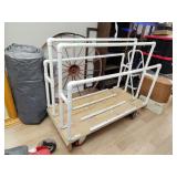Push cart  PVC rails bottom measures 26 x54