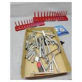 Mostly 3/8 ratchets and extension a couple 1/4