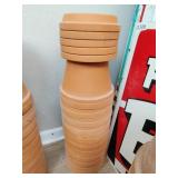 Clay pots 11 pots and five bases