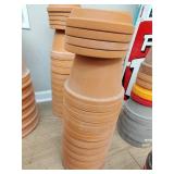 10 clay pots and four bases