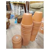 28 clay pots and 14 bases