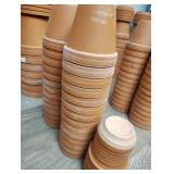 28 clay pots and 15 bases