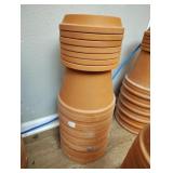 Clay pots 7 pots and seven bases