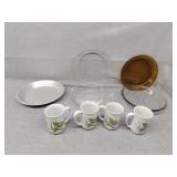 Glasses and pie plates