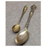 Two Sterling spoons