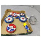 Cans of bbs probably all mostly full and bicycle