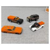 Dukes of Hazard car and Harley toys