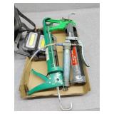 Two wider caulk guns, work light and more