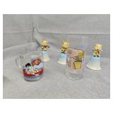 Cartoon glasses and pig bells