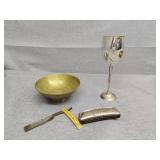 Hohner echo harmonica, straight shaver and more