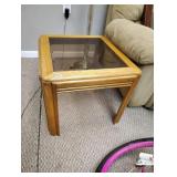 Glass top table 19x24x 21