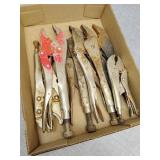 Locking pliers some are my vise grip brand