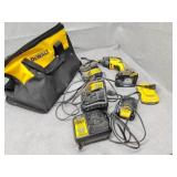 DeWalt drywall drill, 3 batts,  3chargers all